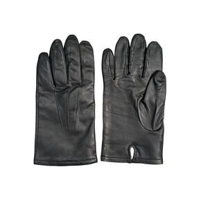 Lauer Men's Black Leather Gloves
